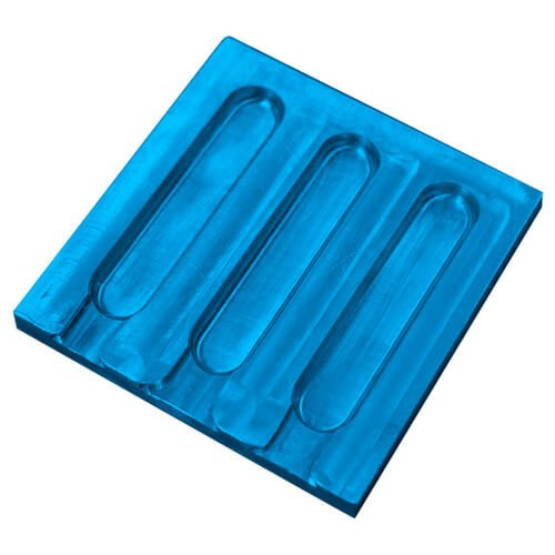 En blankett för tryckning på bestick