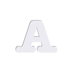 Decorative MDF letter - 10 cm A - Sublimation Transfer