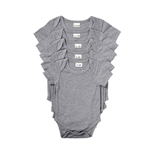 Laste lühikeste varrukatega bodysuit sublimatsiooni jaoks - hall