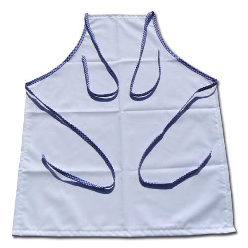 Vrhunska kuhinjska pregača za fotografije s plavim kariranim obrubom, sublimacijski termo transfer