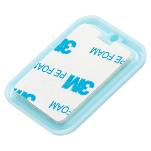 Kleine plastic hanger voor sublimatie - blauwe rechthoek