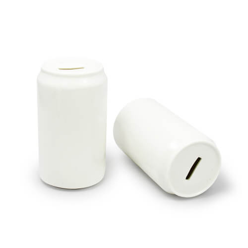 Tirelire blanche canette Coca-Cola Sublimation Transfert Thermique