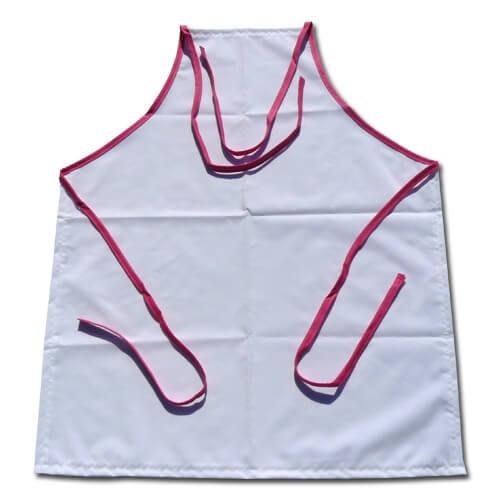 Premium køkkenforklæde med pink piping Sublimation termisk overførsel