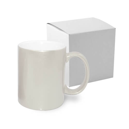 Metalen mok 330 ml parelmoer met kartonnen doos Sublimatie thermische overdracht