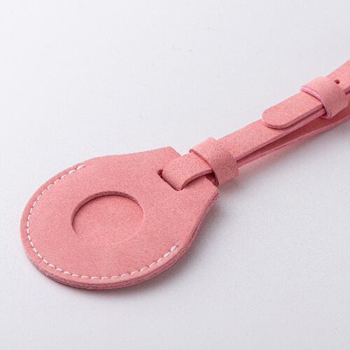 Etiquette bagage en cuir / Pochette AirTag pour sublimation - rose
