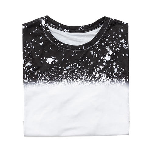T-Shirt Cotton-Like Bleached Starry Black for sublimation