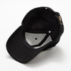 Gorra de béisbol de algodón con parche rectangular de velcro para sublimación - negro
