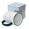 Mug MAX A+ 450 ml with green handle with box KAR5 Sublimation Thermal Transfer