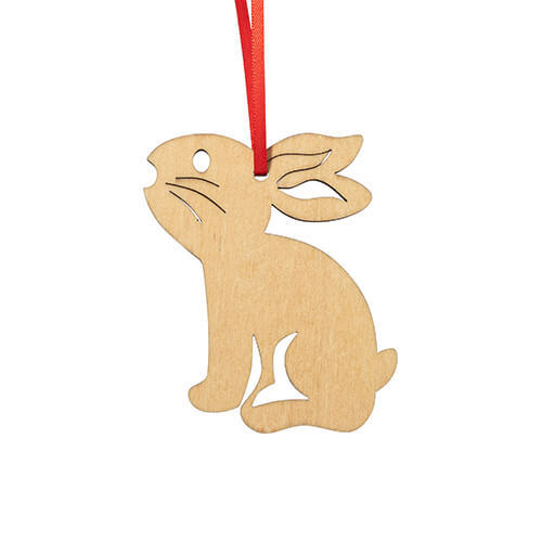 Houten kerstboomhanger voor sublimatie - konijn