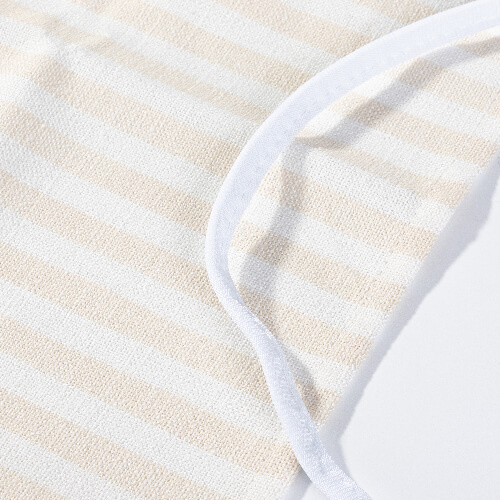 Canvas sublimatieschort - crème met gele strepen