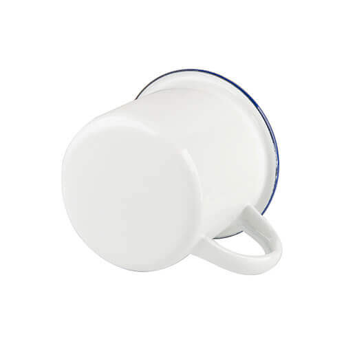 Cană emailată 340 ml cu margine albastru marin Transfer termic prin sublimare
