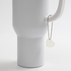 Acrylic mug tag for sublimation - heart on ball chain
