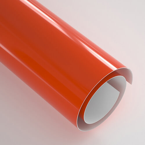 Selvklæbende folie 30,5 x 30,5 cm - 20 ark - Glossy Orange