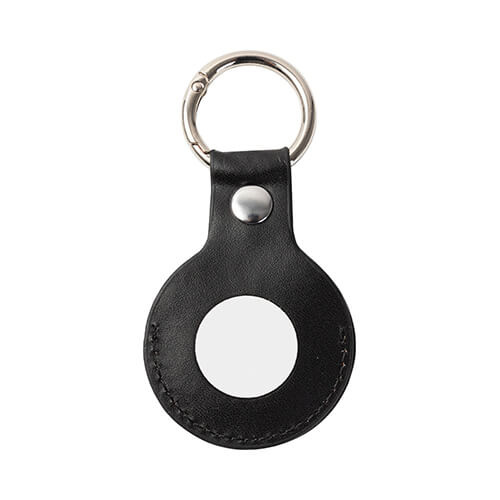 Usnjen obesek za ključe / etui AirTag za sublimacijo - črn