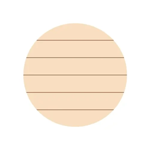 Okrugli okvir za fotografije od šperploče, prugasti, Ø 30,5 cm