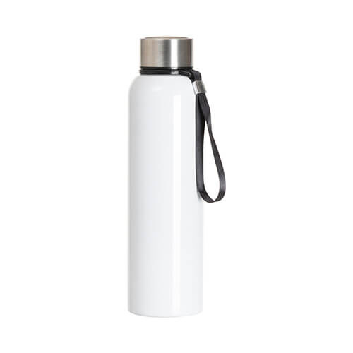 800 ml steklenica iz nerjavečega jekla z ročajem z vrvico - bela