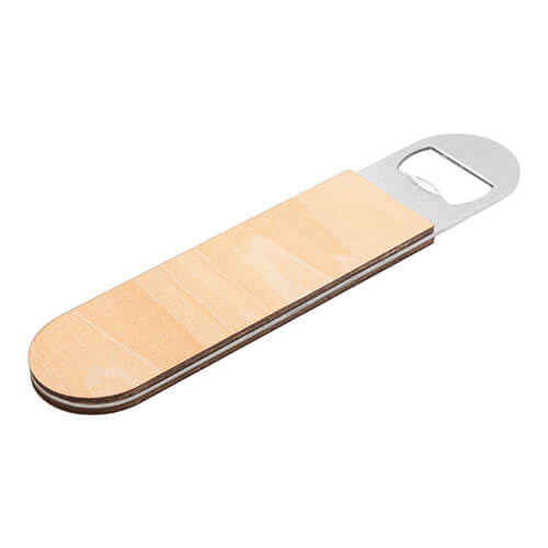 Stainless steel and wood bottle opener for sublimation