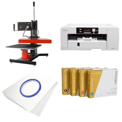 Sawgrass Virtuoso SG1000 printer kit + Lotus LTS138B press ChromaBlast