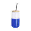 A 550 ml glass that changes color when exposed to cold to sublimation - blue