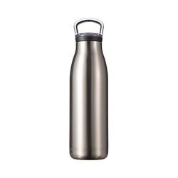 Water bottle - 500 ml beverage bottle with a horizontal sublimation handle - silver