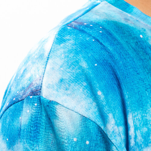 T-shirt katoen-achtig gebleekt nevelblauw voor sublimatie