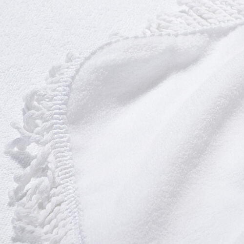 Towel 152 x 76 cm with fringes for sublimation - white