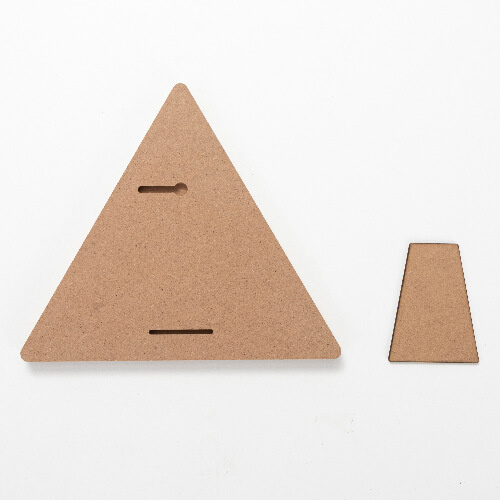 Háromszögletes MDF képkeret szublimációs fotókhoz - 17,8 x 20,3 cm