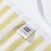 A linen apron for sublimation - cream with light green stripes