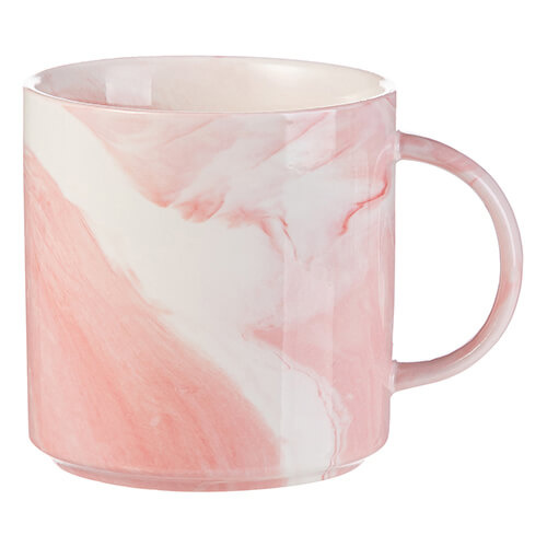 Mug 350 ml for sublimation - pink marble