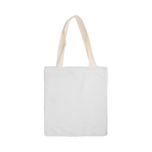 Pluche tas 34 x 37 cm voor sublimatie - wit