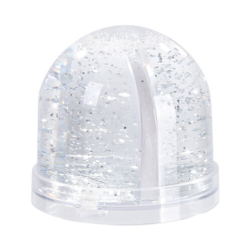 Boule de neige - ovale avec neige blanche