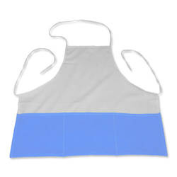 Tablier de cuisine blanc avec poches bleu clair Sublimation Transfert Thermique