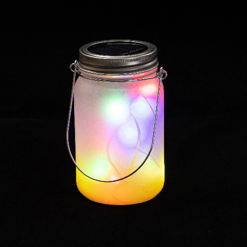 450 ml lantern with a metal handle - yellow gradient