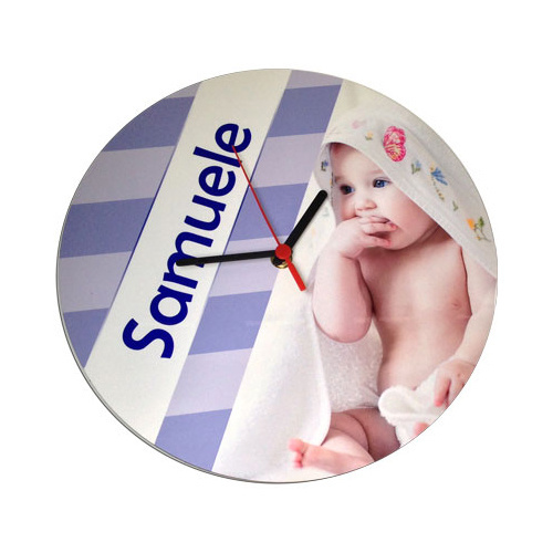 Nástenné hodiny z MDF Ø 28 cm Sublimácia Tepelný prenos