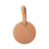 Etiquette bagage en cuir pour sublimation - cercle marron