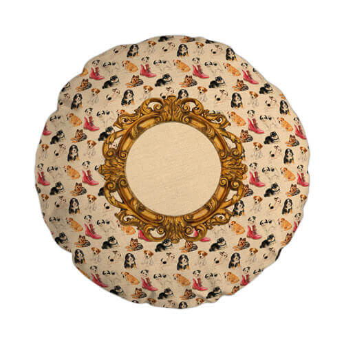 Platnena jastučnica Ø 60 cm za sublimaciju - Psi