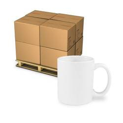 Valkoinen muki 300 ml A+ sublimaatiopainatukseen - kuormalava 1728 kpl.