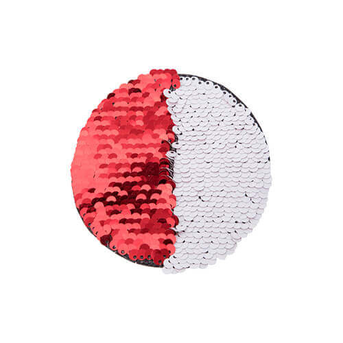 Les paillettes bicolores pour la sublimation et l'application sur les textiles - cercle rouge Ø 10