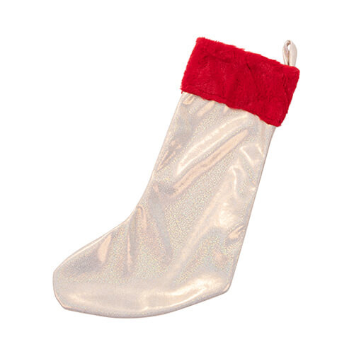 Glitter Christmas sublimation sock - champagne