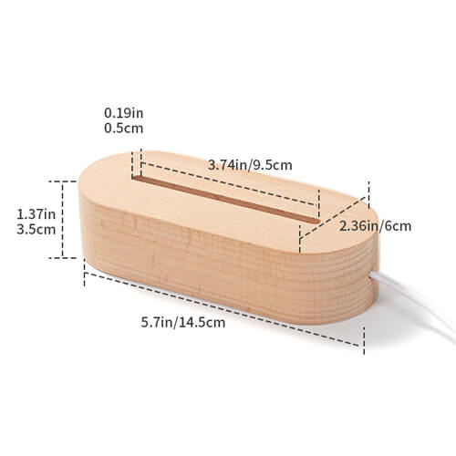 Pie de lámpara LED - oval 14,5 cm - luz cálida