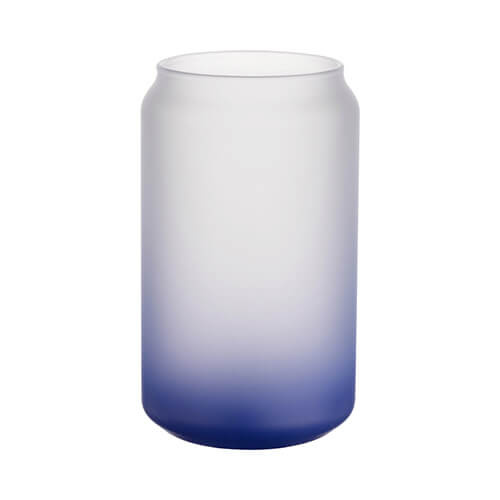 Sticlă mată de 400 ml pentru sublimare - gradient albastru închis