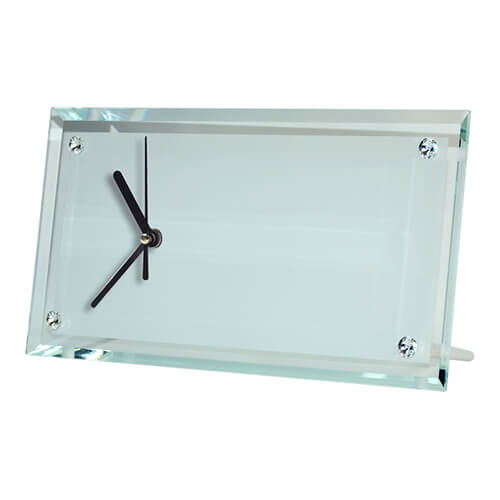 Cadre en verre - horloge 30 x 16 cm pour sublimation