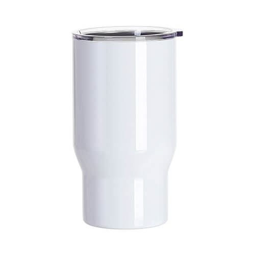 Cestovný hrnček z nehrdzavejúcej ocele s objemom 550 ml na sublimáciu - biely