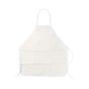 A linen apron for sublimation - cream with yellow stripes