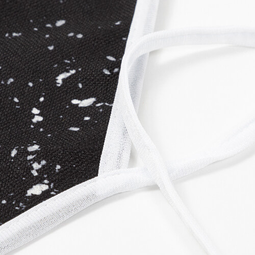 Delantal de lino Bleached Starry Black para sublimación