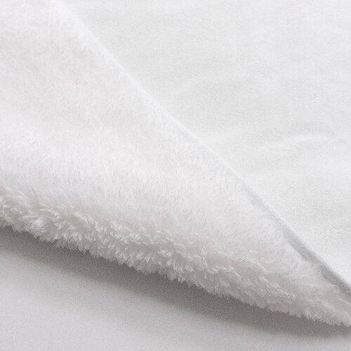 Pătură din microfibră și fleece arctic cu glugă pentru sublimare - alb