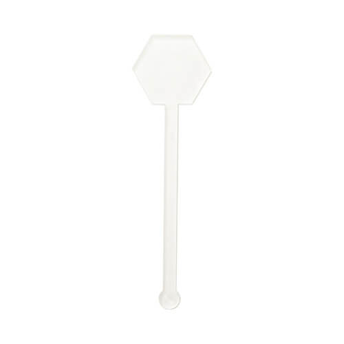 10 cm-es akril italkeverő szublimációs keverő - hatszögletű