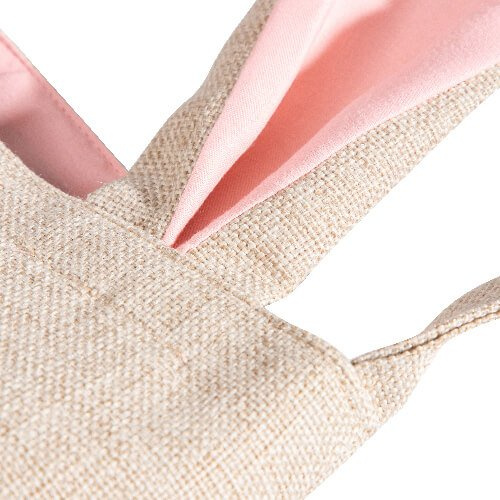 Linnen tas 29 x 34 cm voor sublimatie - roze oren