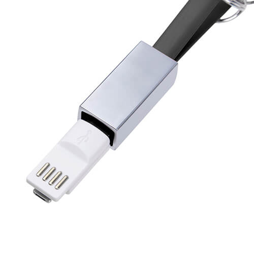 Sleutelhanger - Lightning-gegevenskabel voor sublimatie - zwart