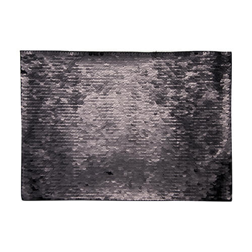 Kétszínű flitterek szublimációs és textilapplikációhoz - fekete téglalap